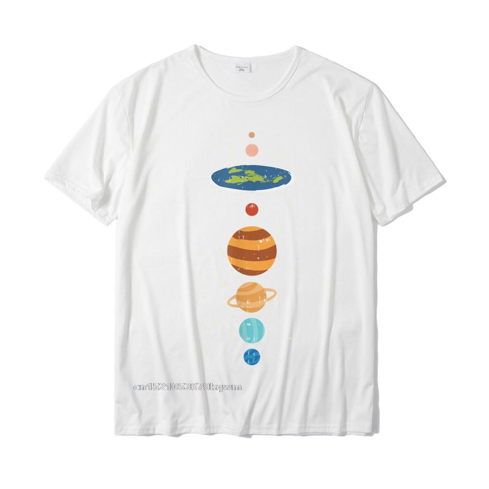 Normal Tees Classic Crew Neck Fitness Tight Short Sleeve Cotton Men's T-Shirt Comics T Shirt Top Quality Flat Earth And Planets Funny Conspiracy Theory Earthers Gift T-Shirt__4158 white