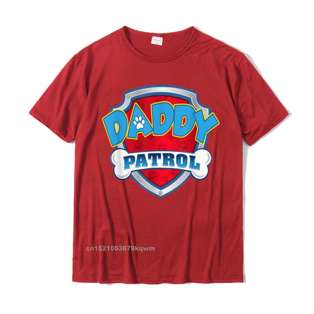 Funny comfortable Tops Shirt Short Sleeve for Men All Cotton Summer Fall O Neck T Shirt Design Tops T Shirt Graphic Daddy Patrol Shirt-Dog Mom Dad Funny Gift Birthday Party T-Shirt__3825 red