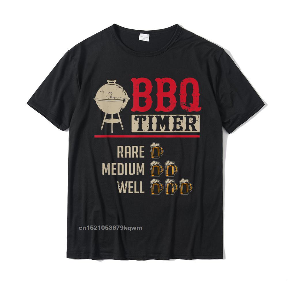 Tops T Shirt Normal ostern Day Brand New Casual Short Sleeve 100% Cotton O-Neck Men Tshirts Casual T-shirts Top Quality Funny BBQ Meat Cooking Timer Beer Grill Chef Barbecue Gift T-Shirt__3598 black