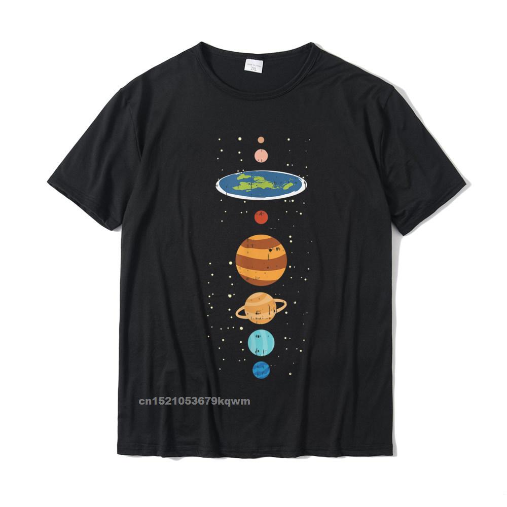 Normal Tees Classic Crew Neck Fitness Tight Short Sleeve Cotton Men's T-Shirt Comics T Shirt Top Quality Flat Earth And Planets Funny Conspiracy Theory Earthers Gift T-Shirt__4158 black