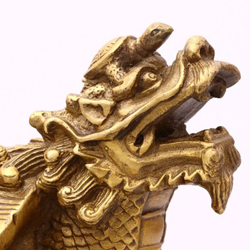 Tradition China Feng Shui Dragon Turtle Tortoise Statue Figurine Coin Mascot Lucky Wealth Ornament