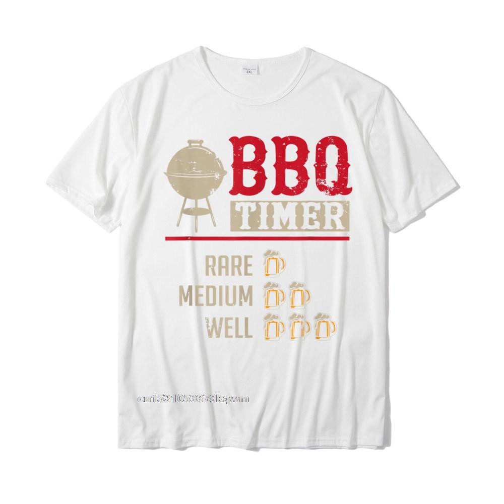 Tops T Shirt Normal ostern Day Brand New Casual Short Sleeve 100% Cotton O-Neck Men Tshirts Casual T-shirts Top Quality Funny BBQ Meat Cooking Timer Beer Grill Chef Barbecue Gift T-Shirt__3598 white