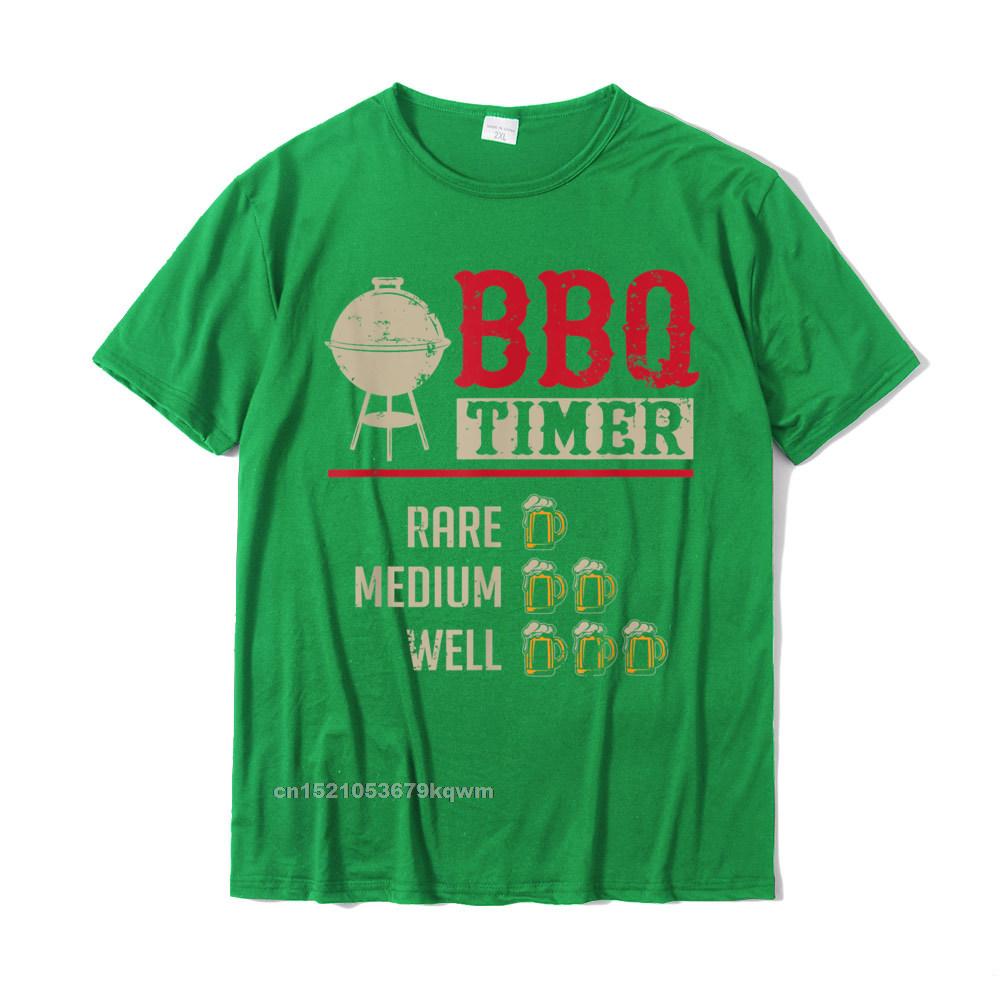 Tops T Shirt Normal ostern Day Brand New Casual Short Sleeve 100% Cotton O-Neck Men Tshirts Casual T-shirts Top Quality Funny BBQ Meat Cooking Timer Beer Grill Chef Barbecue Gift T-Shirt__3598 green